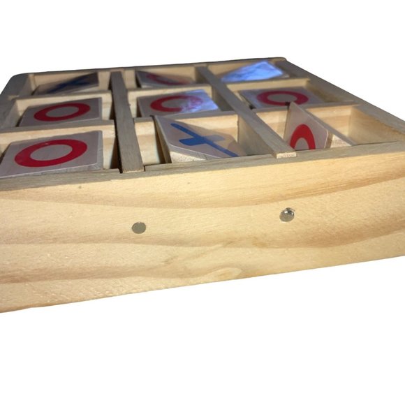 Tic Tac Toe Travel Size Wood Game - Picture 6 of 9
